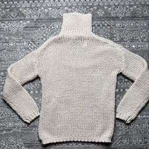 Lovers + Friends NWT Sweater Size Small Oatmeal Loose Knit Wool Blend Fisherman